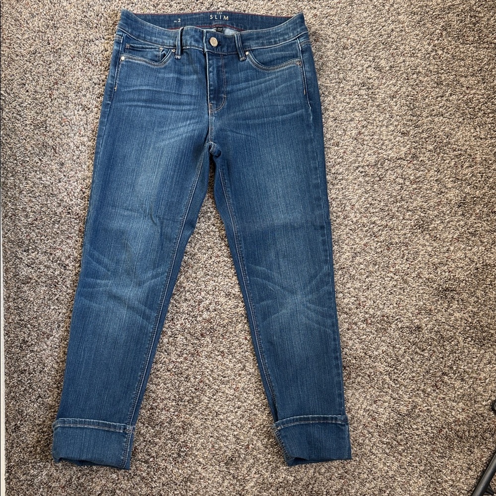 White House Black Market Blue Ankle Jeans